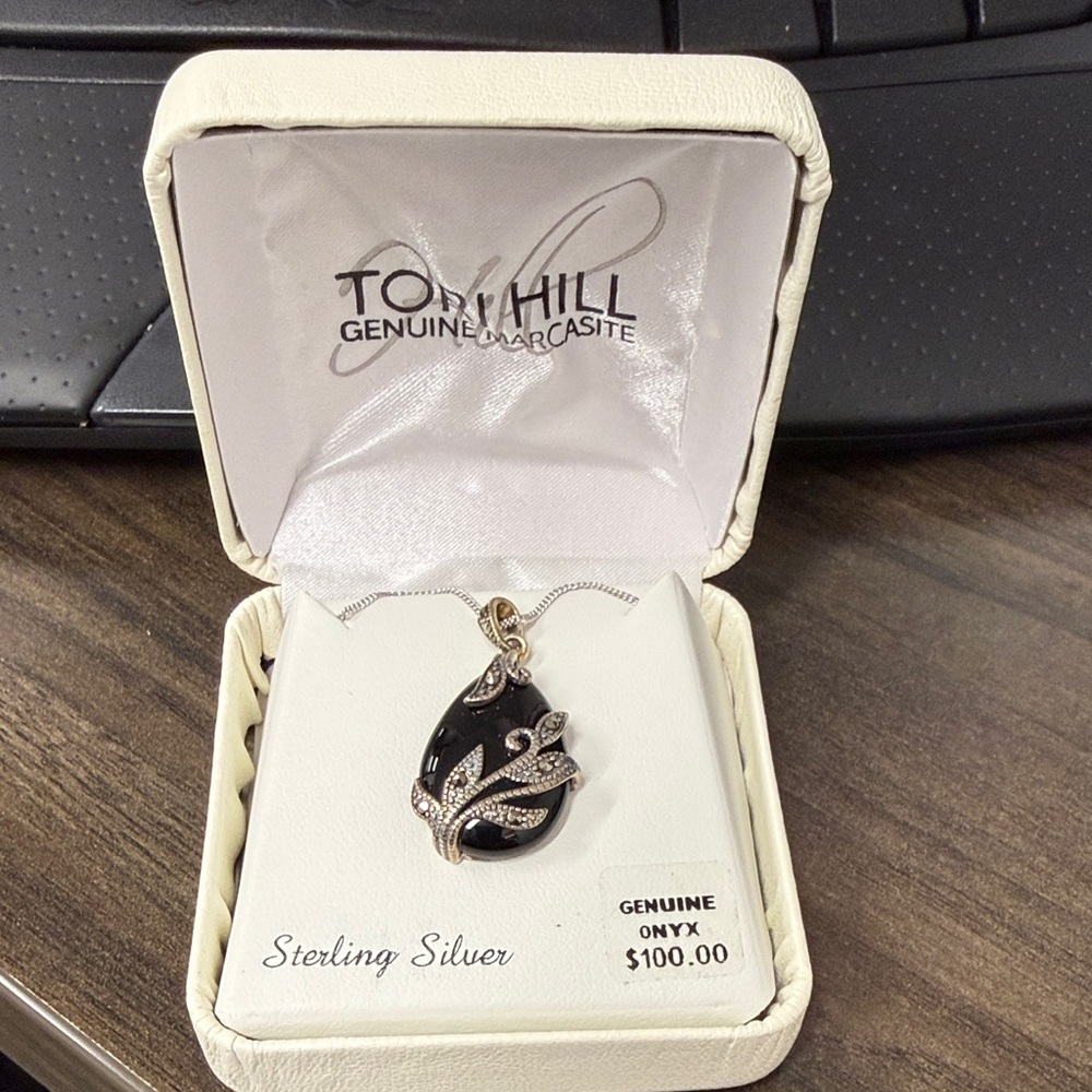 Tori Hill Black and Silver Onyx Necklace